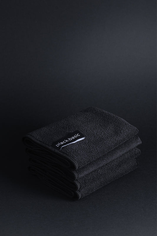 Black Microfibre Cleaning Cloths