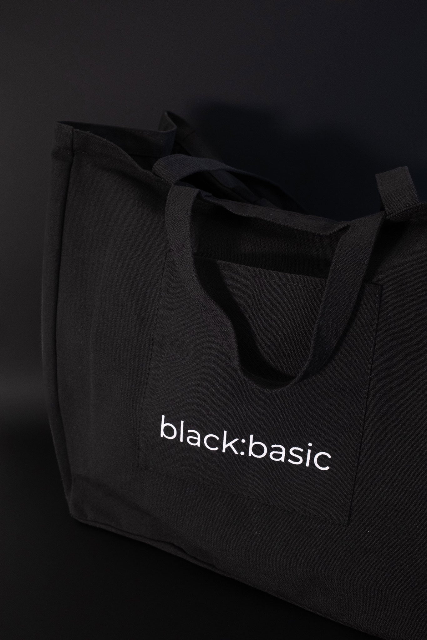 Black Multi-Pocket Tote Bag