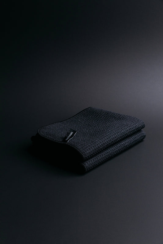 Black Microfibre Kitchen Towels